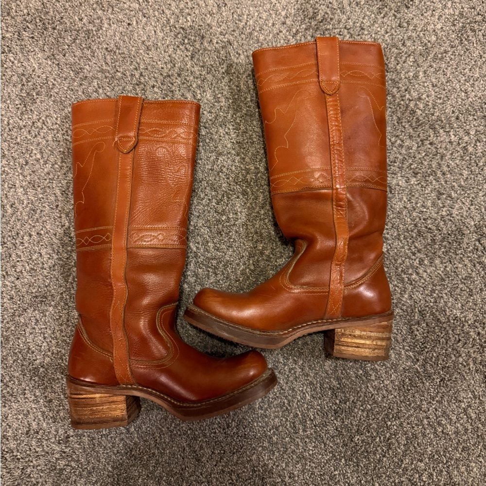 Vintage Brown Leather Boots